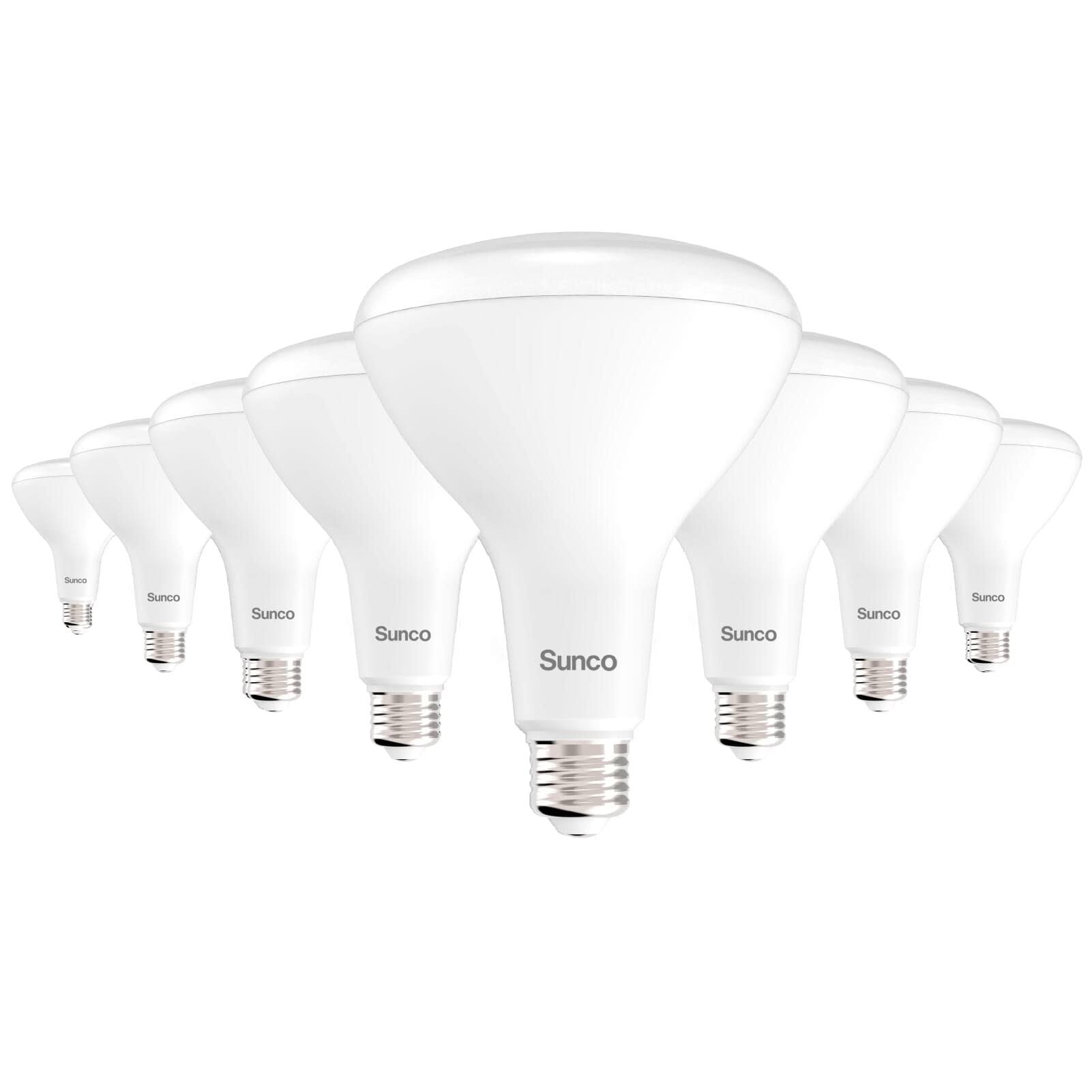 4dd019d53de989695cff50d5d2b3c4ccc08fb7160665f8a0301ca59544227d5d.jpg Sunco Lighting BR40 LED Light Bulbs, Indoor Flood Light, Dimmable, 3000K Warm White 100W Equivalent 17W, 1400 Lumens, E26 Base, Recessed Can Light, - Image 1