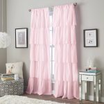 Curtainworks Flounced Window Curtain 63" Panel / Pink