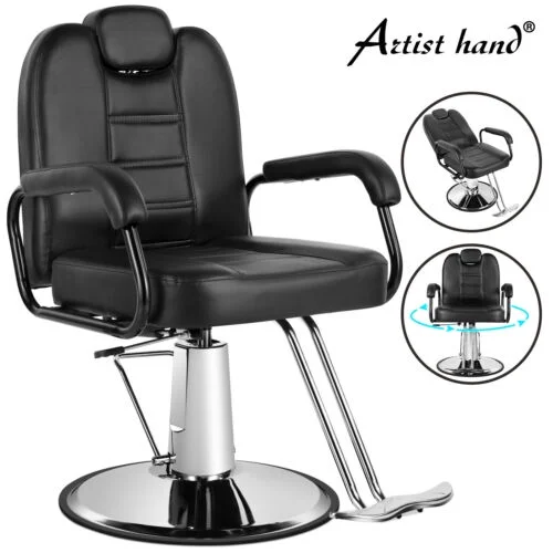 4e15c2c8c755bfd973f789a6e99d92626b6ca726a9b9b11531637efd0b60a395.webp Artist hand Black 360°Barber Chair Heavy Duty Hydraulic Reclining Salon Shampoo Beauty Hair Styling Equipment - MadeInUSA - Image 1