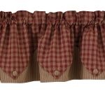 Park Designs Sturbridge Lined Point Valance, Wine/Tan