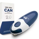 Kitchen Mama Auto 2.0 Electric Can Opener - Battery Operated, Smooth Edge, Open Almost Any Can, Navy Blue
