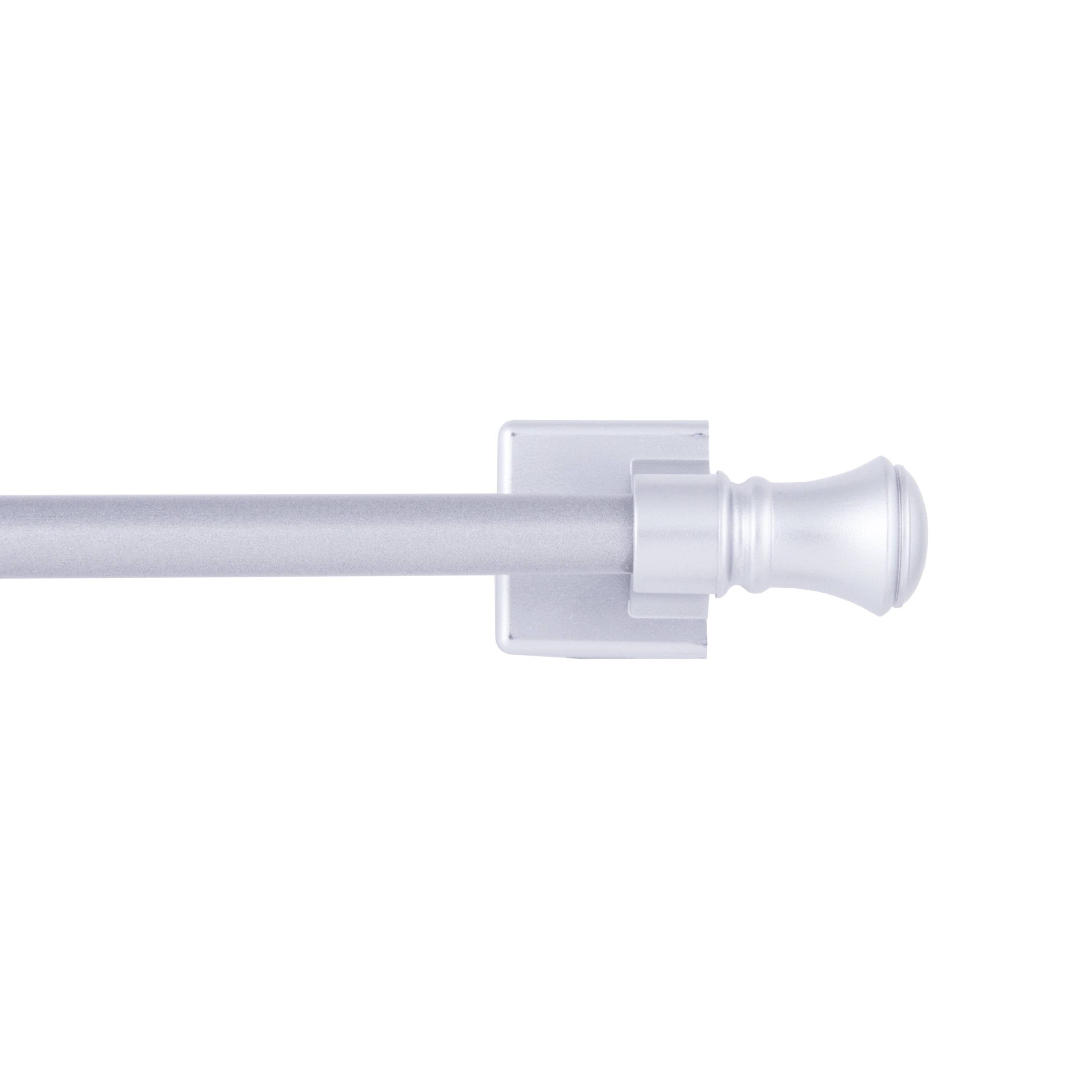 4e6f6d7e60261ecf1c7e1132ee7ea7697864602eafd932230cf38e7669c0bc2f.jpg Mainstays Cameron 16-28 inch Adjustable Multi-Use Magnetic Drapery Rod, 7/16 inch Diameter, Silver - Image 1