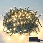 YIQU Upgraded 82ft 200 LED Christmas String Lights Outdoor/Indoor Extendable Green...