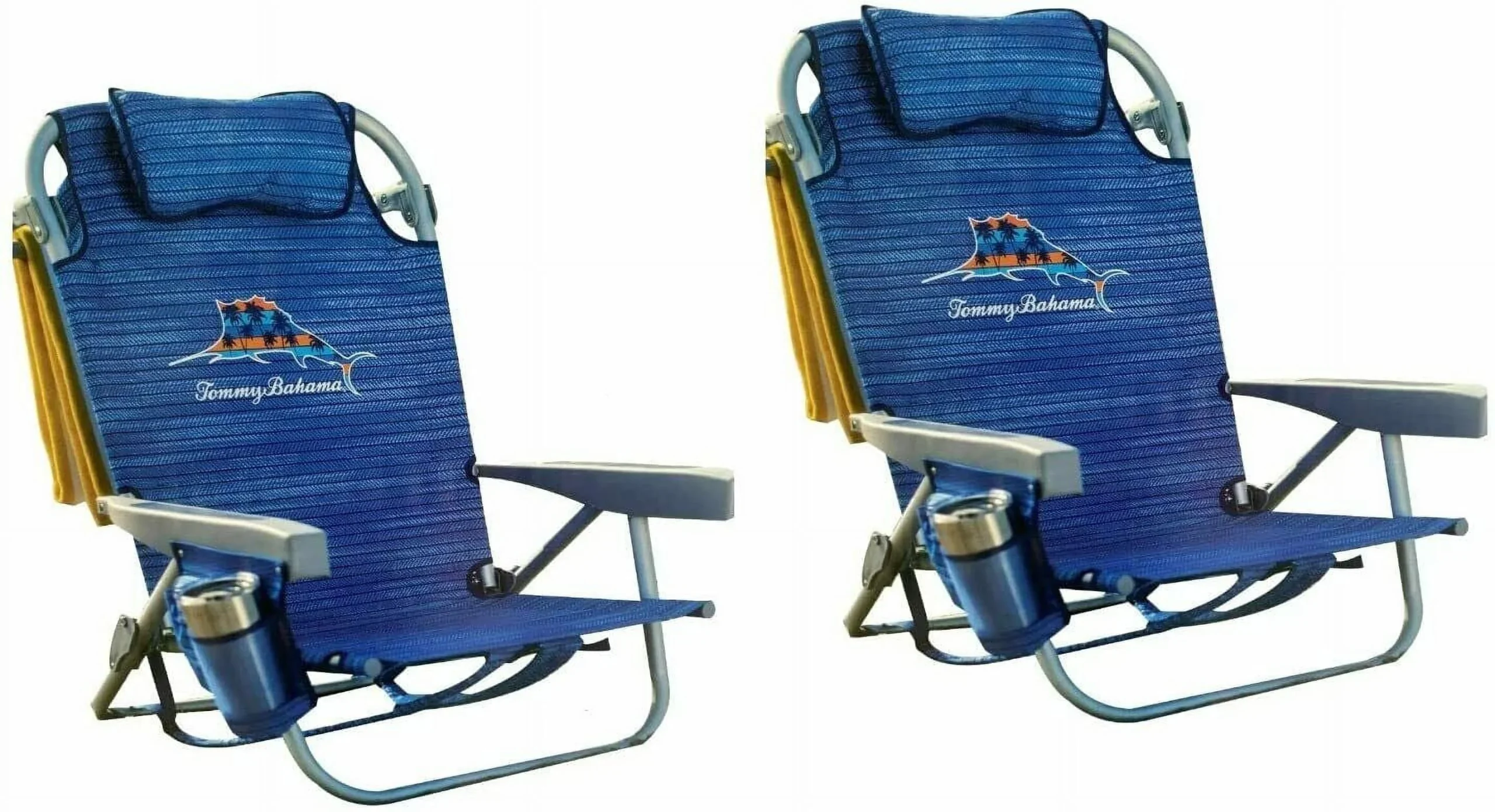 4e797ce44873cccde146dc2624e6e4331667711f2defa8fdd8eb42d9732c2530.webp Tommy Bahama Backpack Beach Chairs - (2 PACK Blue ) - Image 1