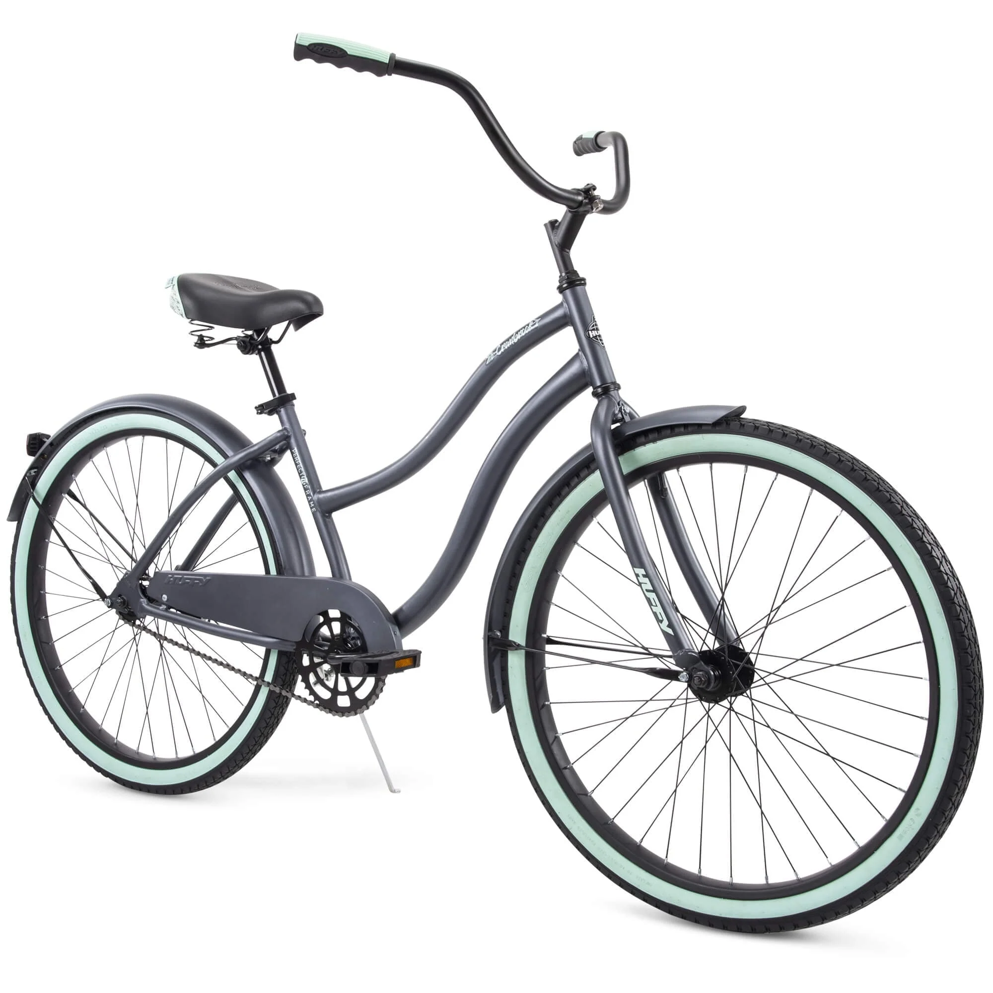 4e91d9cffe69250daa5da41aa300b448c1ba223292b65b5b567a8c9266698274.webp Huffy 26 in Cranbrook Women'S Comfort Cruiser Bike, Gray - Image 1