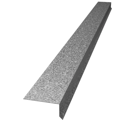 Able Sheet Metal 2" x 2" Grip Edge Drip Edge Flashing, 26 Gauge Galvanized Steel, 10 ft