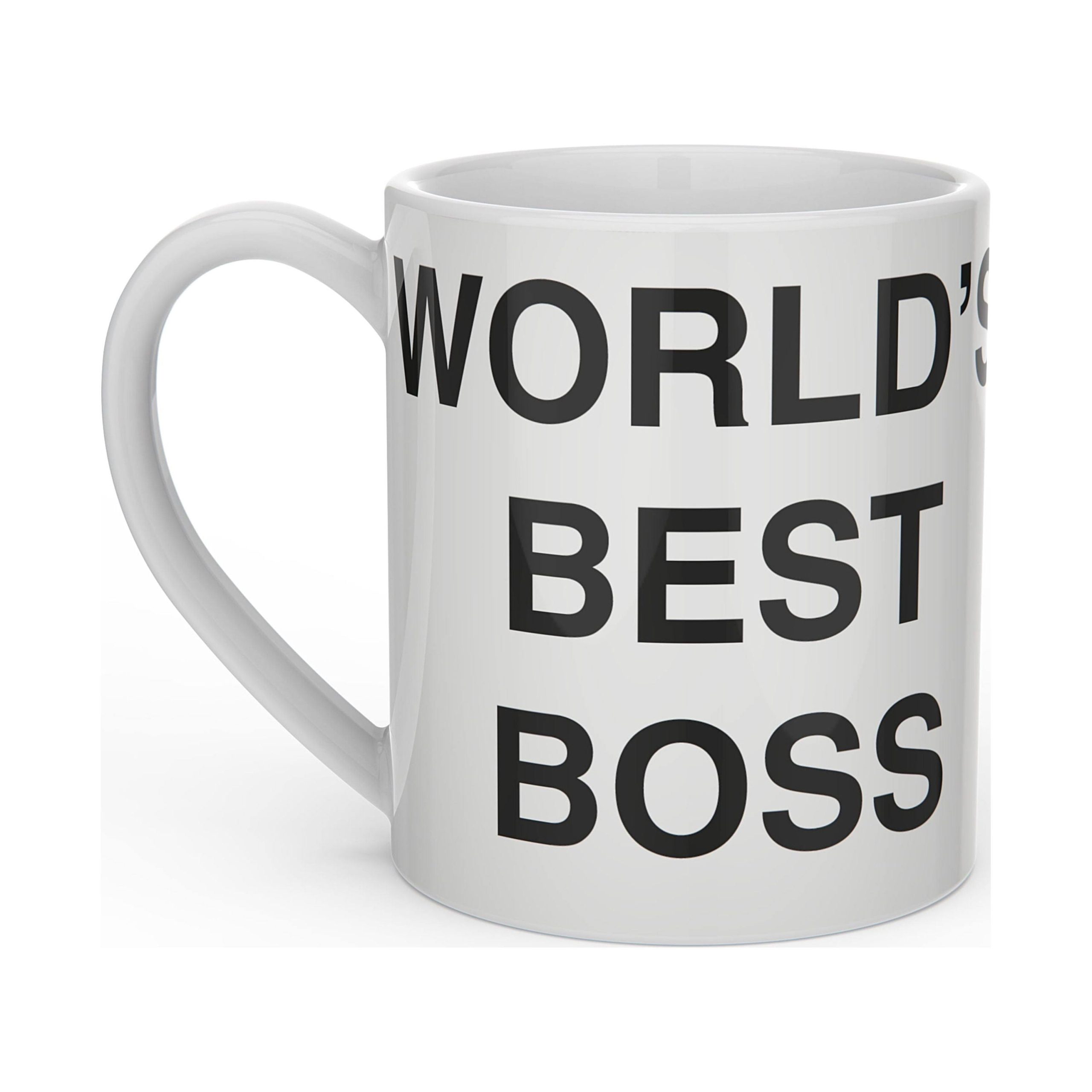 4ea3e2fcde4060fa7997b3cab59d1db57f9f371063da72a3edd9776a40a45882.jpg The Office World's Best Boss Ceramic Mug - Image 1