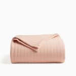Truly Soft Organic Channel Stitch Blanket - Full/Queen - Blush