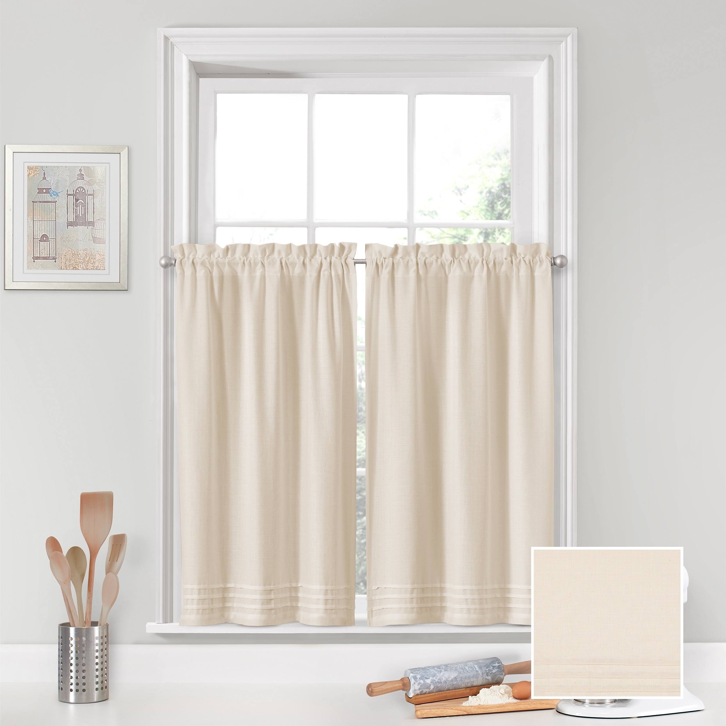 4efb4959bc5104a938927445f5417ba08527f211759259796da866541385a347.jpg Vue Natural Window Solutions Kingsbury Pleated Tier Pair - Image 1