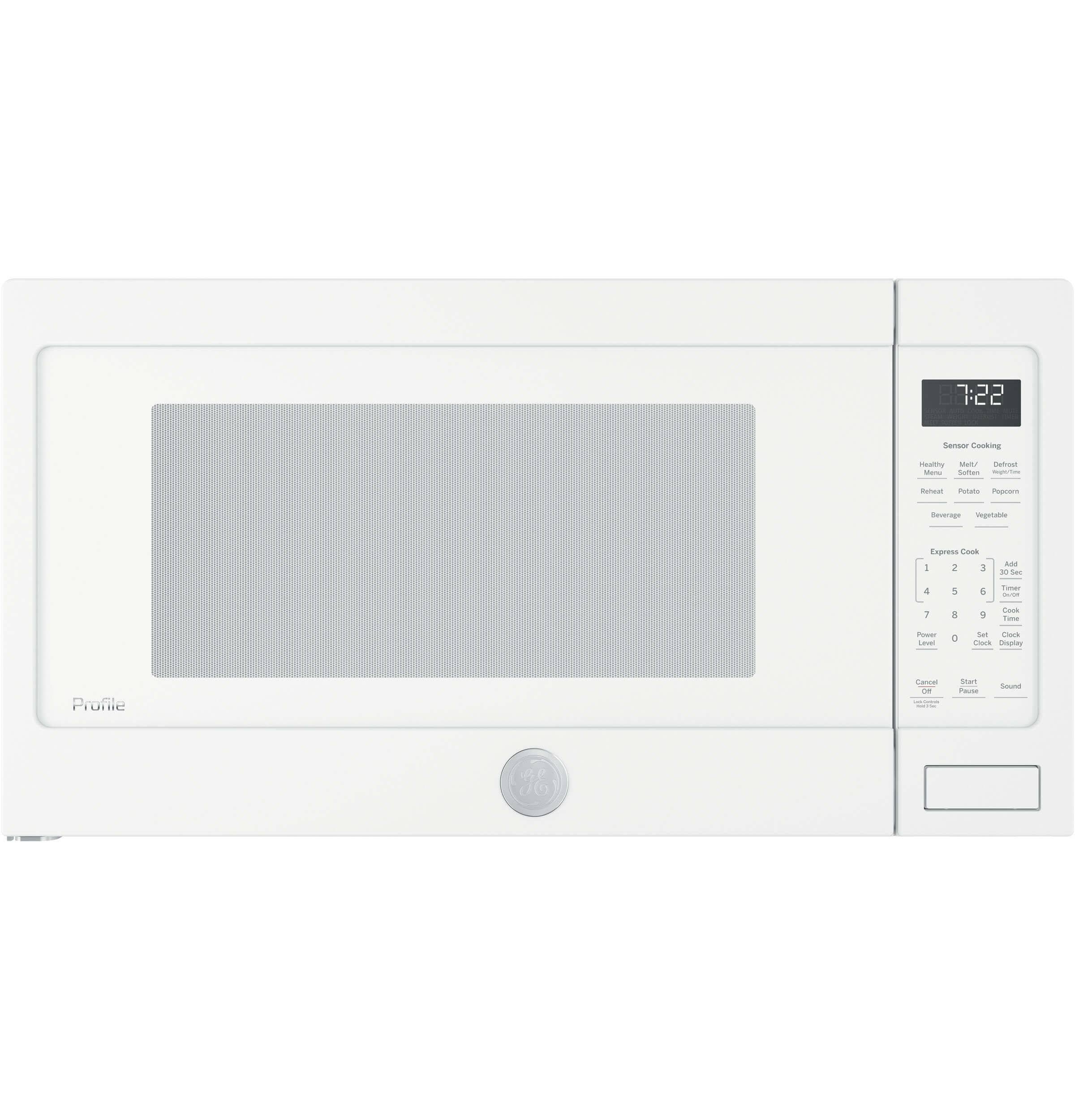 4f1295d4cb79def481473dab9ea09aca1ac0cc550b4bbb3172b636fb99b3005b.jpg GE PES7227DLWW Profile 2.2 Cu. ft. White Countertop Microwave - Image 1