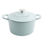 Martha Stewart 7 Quart Enameled Cast Iron Dutch Oven with Lid in Blue
