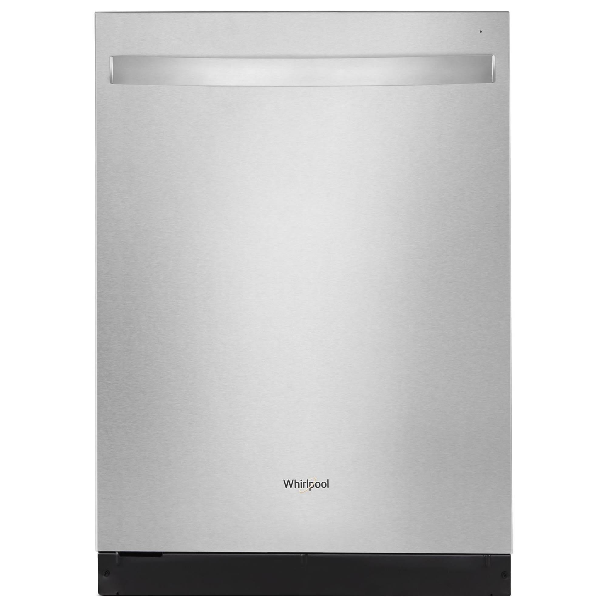 4f57d16eaf3a5885dafa974f32c68f2484f0bd630cb472a7df401a30305a686d.jpg Whirlpool Quiet Dishwasher with 3rd Rack Stainless Steel - Image 1