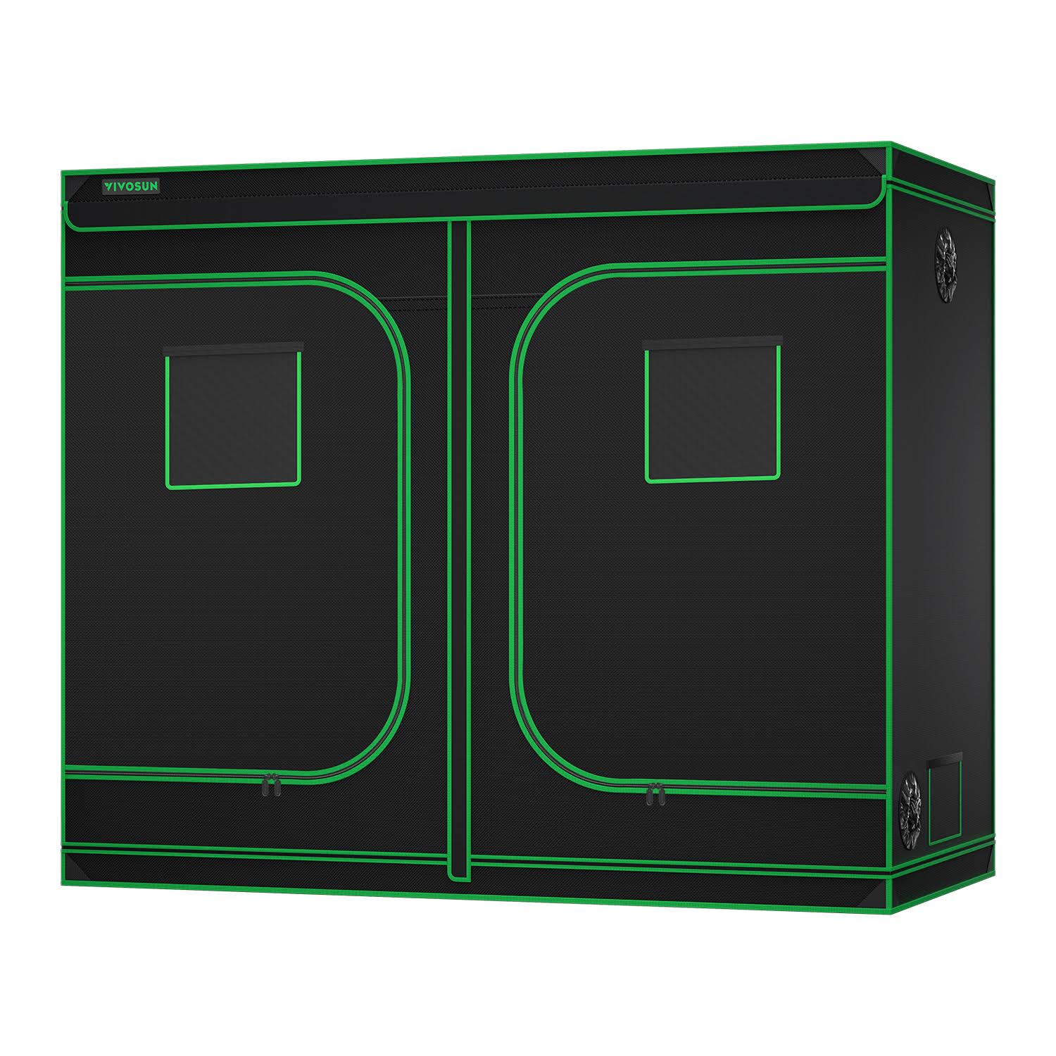 4f5eb7fa3805f4a458d17f92f8fe2b2b88f71fb66c9a64a9ed8f694765e0e967.jpg 8x4 Grow Tent S848,8-16 Plants Use, 2 Large Front Doors and Floor Tray for Hydroponics Indoor Plants Growing 96�ɡ� x 48�ɡ� x 80�ɡ� - Image 1