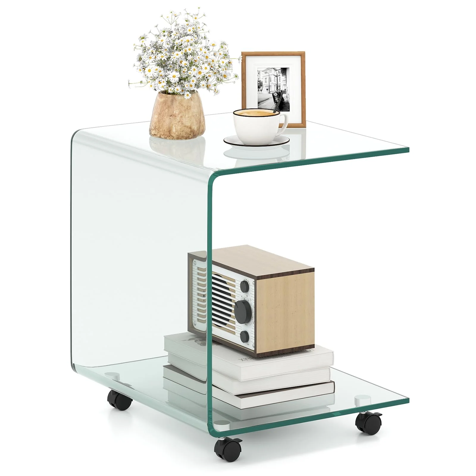 4f65c828d4c19deec5359648418a86fc502fa8d6a2e95d7930120fabed84a321.webp Tangkula Modern C-Shaped Tempered Glass Side Table - Image 1