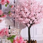 Artificial Cherry Blossom Trees Handmade Light Pink Tree Indoor Outdoor Home Office Party Wedding (5ft Tall/1.5M)