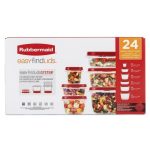 Rubbermaid 24-Piece Food Storage Set with Easy Find Lids, Clear