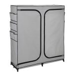 Honey-Can-Do 60-Inch Wide 2-Door Portable Wardrobe Closet with Cover & Side Pockets