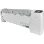 Optimus Portable Electric Convection Baseboard Heater, White