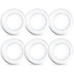 Tap Light Push Lights, 6 Pack Portable Bright LED Puck Light Touch Light Night Lights Push Lights Battery Operated Under Cabinet Lighting for Closet