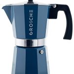 Grosche Milano Stovetop Espresso Maker Moka Pot - 9 Cup Blue