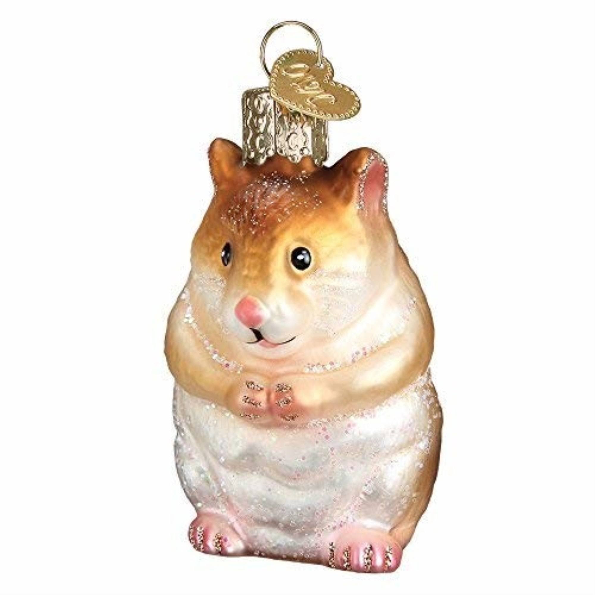 50564b7cf8315eef8d950fdea608497b7ba03723087f12da98b7a948ec774873.jpg Old World Christmas Hamster Glass Blown Ornament - Image 1