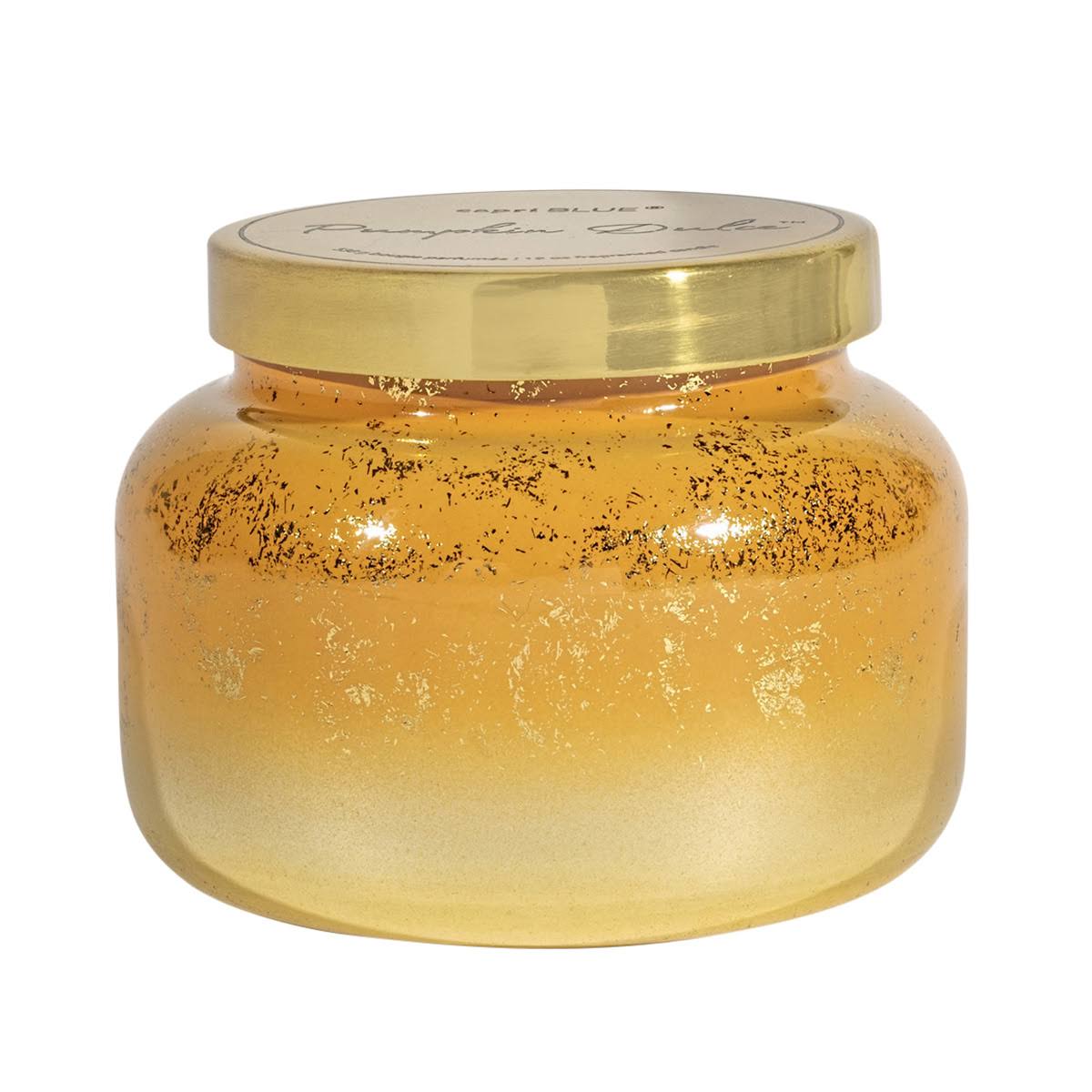 5071f1e1917bfd9fdae483f2d85f38c6bf7e224b7729d41a4b9a618311df3277.jpg Capri Blue Pumpkin Dulce Glimmer Signature 19 oz. Jar Candle - Image 1