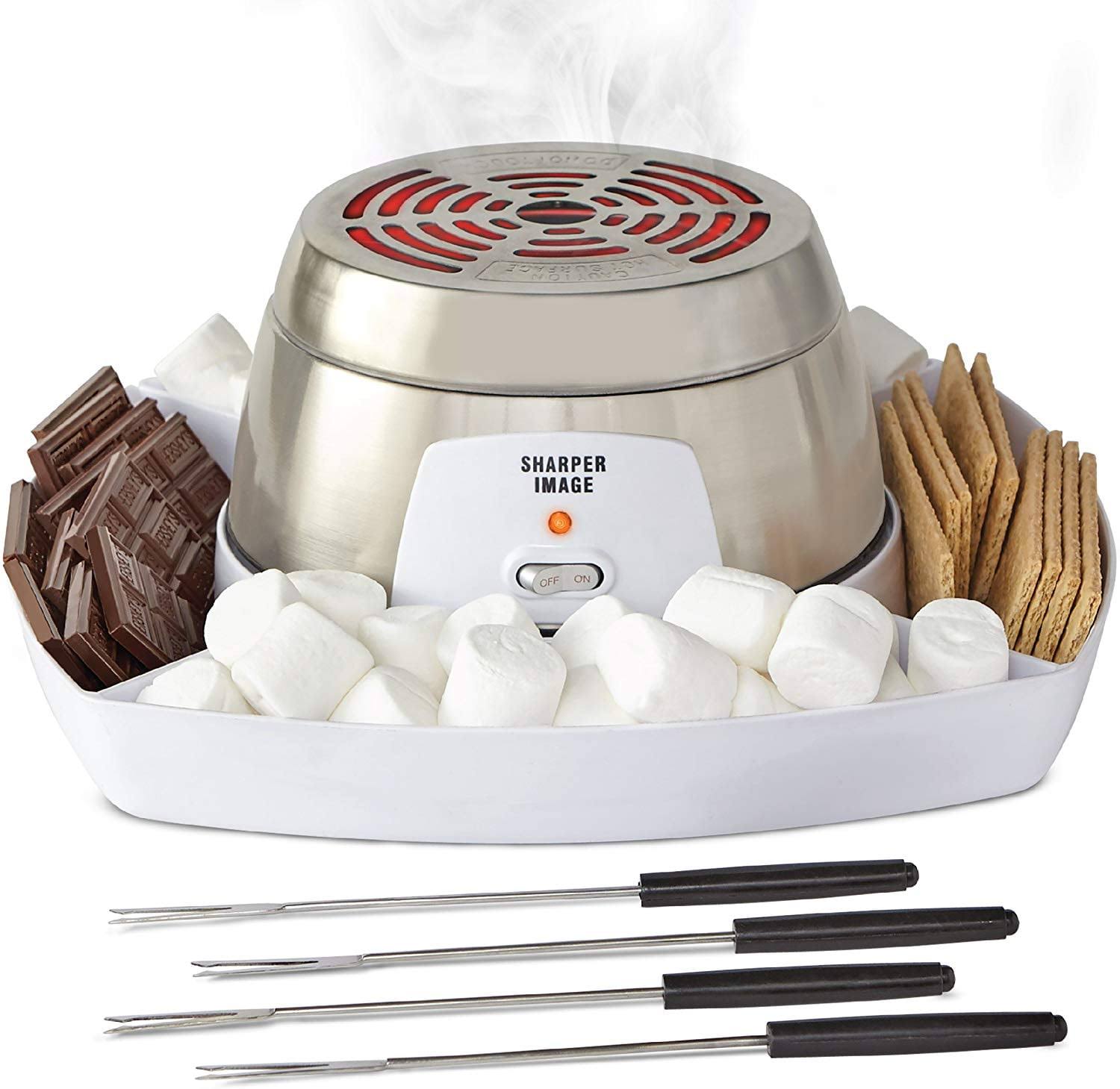 507b4eab38381763bb13cfb827f038a00d2173fa4c5ae4f4ee25b18d05aa4f29.jpg Sharper Image Electric Tabletop S'mores Maker White - Image 1
