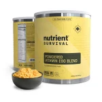 Nutrient Survival Vitamin Powdered Eggs Blend, Freeze Dried Prepper Supplies & Emergency Food Supply, 33 Essential Nutrients, Gluten Free, Shelf Stable up to 25 Years, One Can, 70 Egg Equivalent