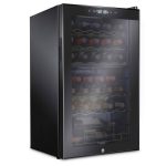 Ivation 33 Bottle Dual Zone Wine Cooler Refrigerator w/Lock | Large Freestanding
