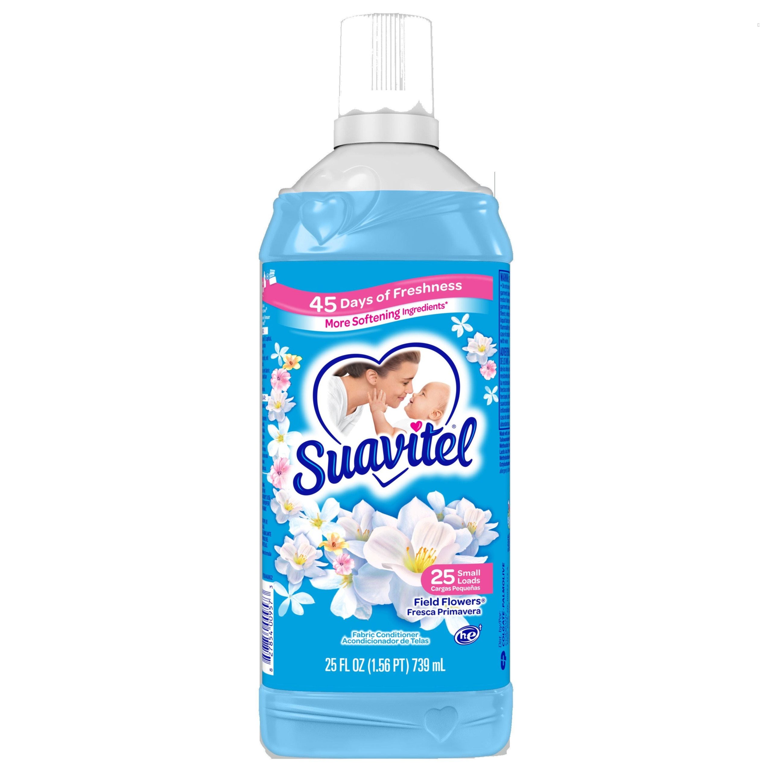 50dc331e7561e750b0be24bbf58dfb6ef0b104a76888e4aa6ec86f7ca2a86d50.jpg Suavitel - Liquid Fabric Softener 25oz, Field Flowers - Case of 12 - Image 1
