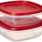 Rubbermaid 7J71 Easy Find Lid Square 9-Cup Food Storage 2 Containers