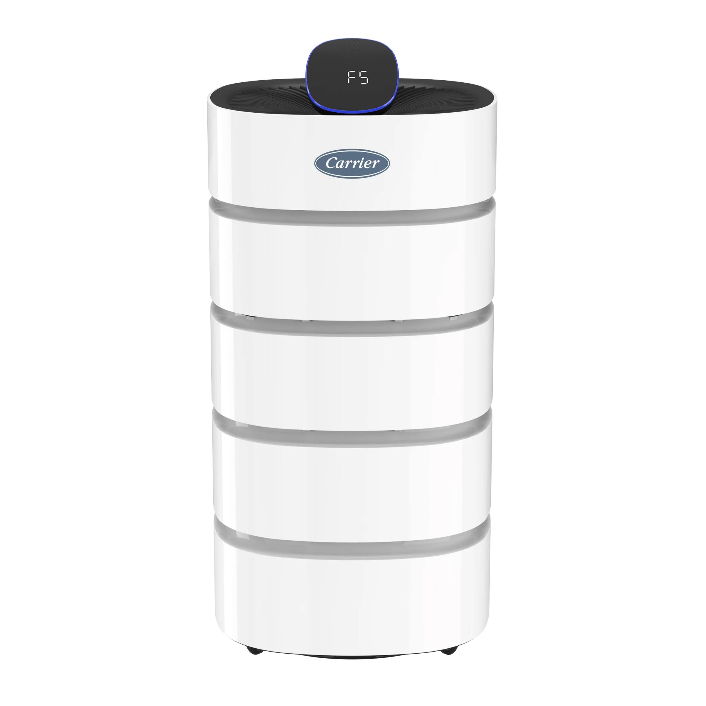 Carrier Air Purifier for Home Allergies and Rooms Up to 400 Sq ft, Filters Pet Dander, Dust, Pollen, Smoke, Reduces Odor, 360 Degree Filtration
