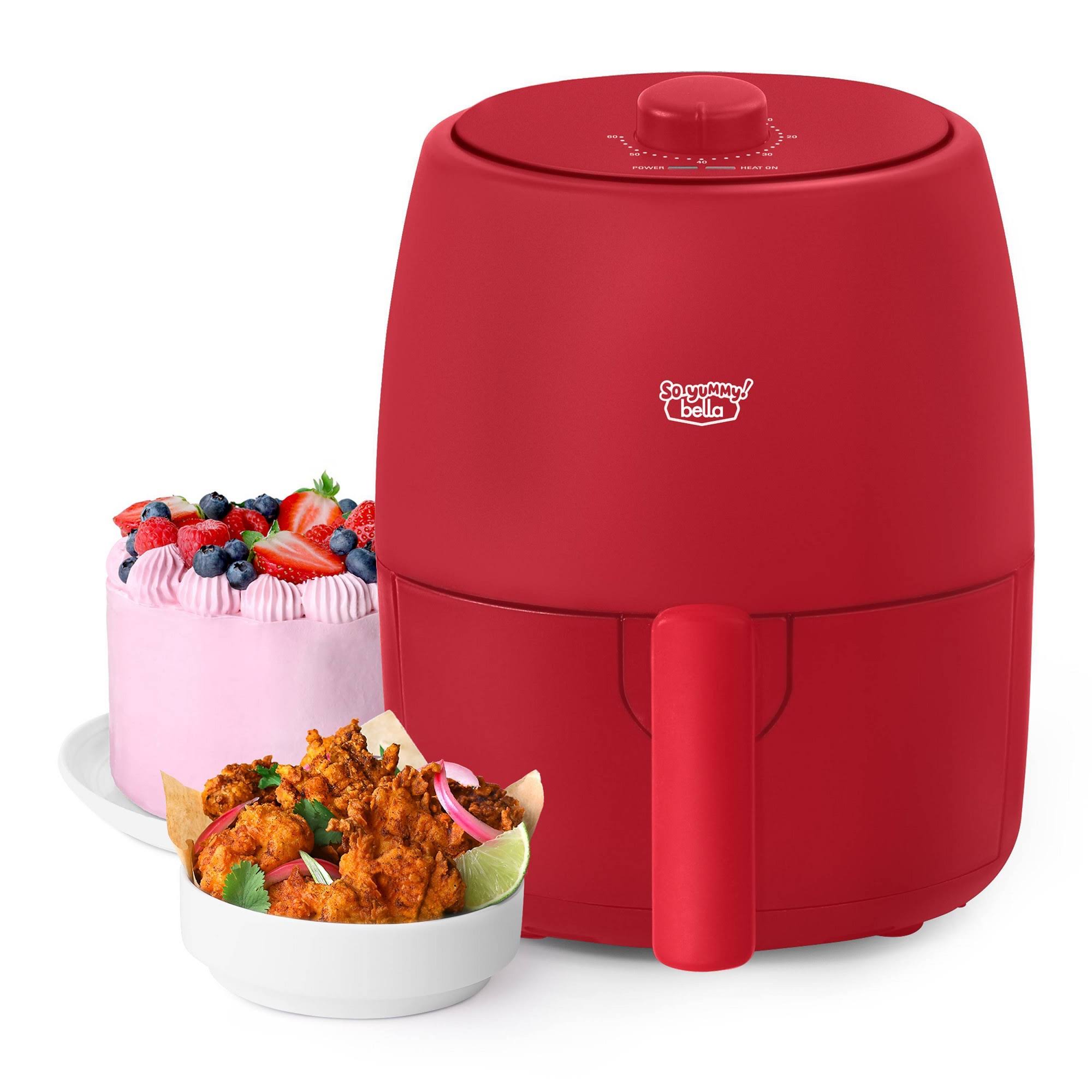 512ba6c3b7e0f355960873fcbe8a739a4019a155e1cb20431801ae83abbddea4.jpg So Yummy by Bella 2.0qt Air Fryer - Red - Image 1