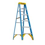 Werner 6 ft. Fiberglass Step Ladder with 250 lb. Load Capacity Type I Duty Rating FS106