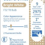 GE 32 W T8 1 in. D x 48 in. L Fluorescent Bulb Bright White Linear 3500 K 2 Pk