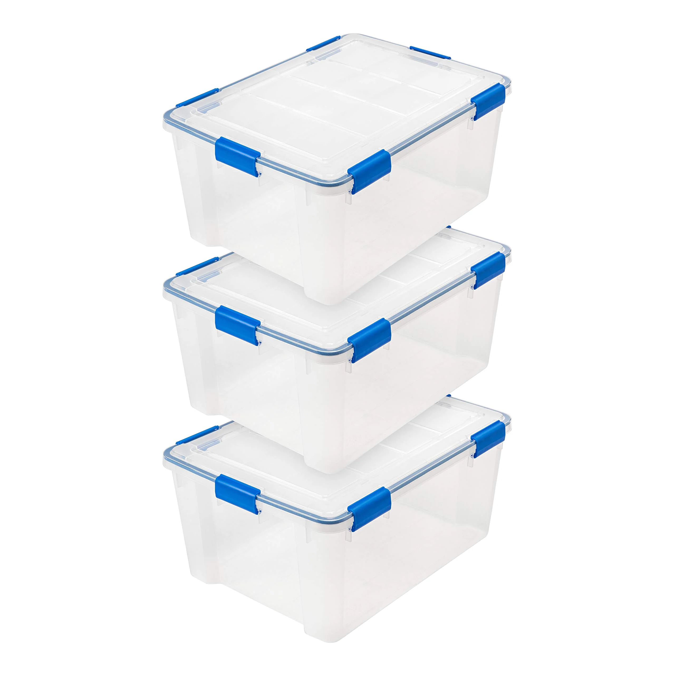51679c4c46dda8f31a3c338254522d02af36e5f96dcf2a60c27d2234aa69e2a9.webp IRIS 3 Pack 60 Quart Stackable Storage Box with Seal Lid - Image 1