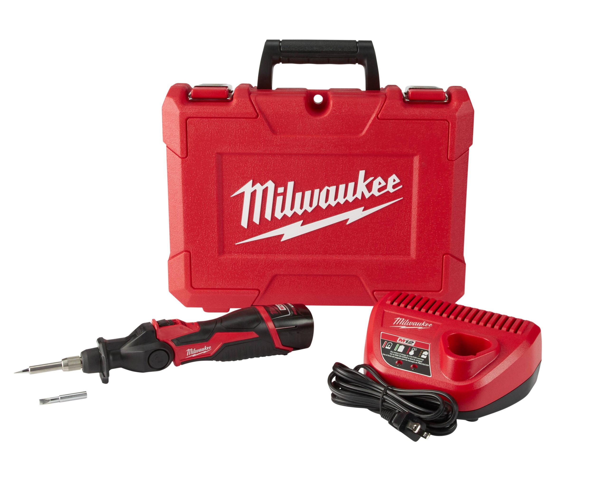 51682785fee0abca05729440539a0b138ff7774e13e52230a7e507f754b99a1b.jpg Milwaukee 2488-21 - M12 Soldering Iron Kit - Image 1