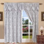 Elegant Comfort Penelopie Jacquard Look Curtain Panel Set 54 by 84-Inch Silver Set of 2