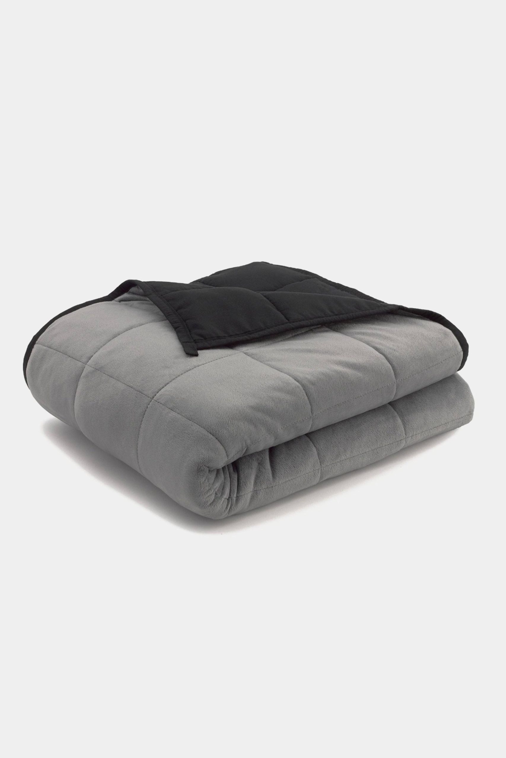 5171fdb3791ea6f3231e1246332dc548df24aef8a3307563aa11750b24194b3f.jpg Ella Jayne 20lb Reversible Anti-Anxiety Weighted Blanket - Grey/Grey - Image 1