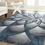 Kimbrel Floral Power Loom Blue/Gray/Ivory Rug Ebern Designs Rug Size: Rectangle 5'2" x 7'2"