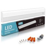 HARRRRD Hardwired LED Under Cabinet Task Lighting - 16 Watt, 24", Dimmable, CRI>90, 5000K (Day Light), Wide Body, Long Lasting Metal Base with Frost