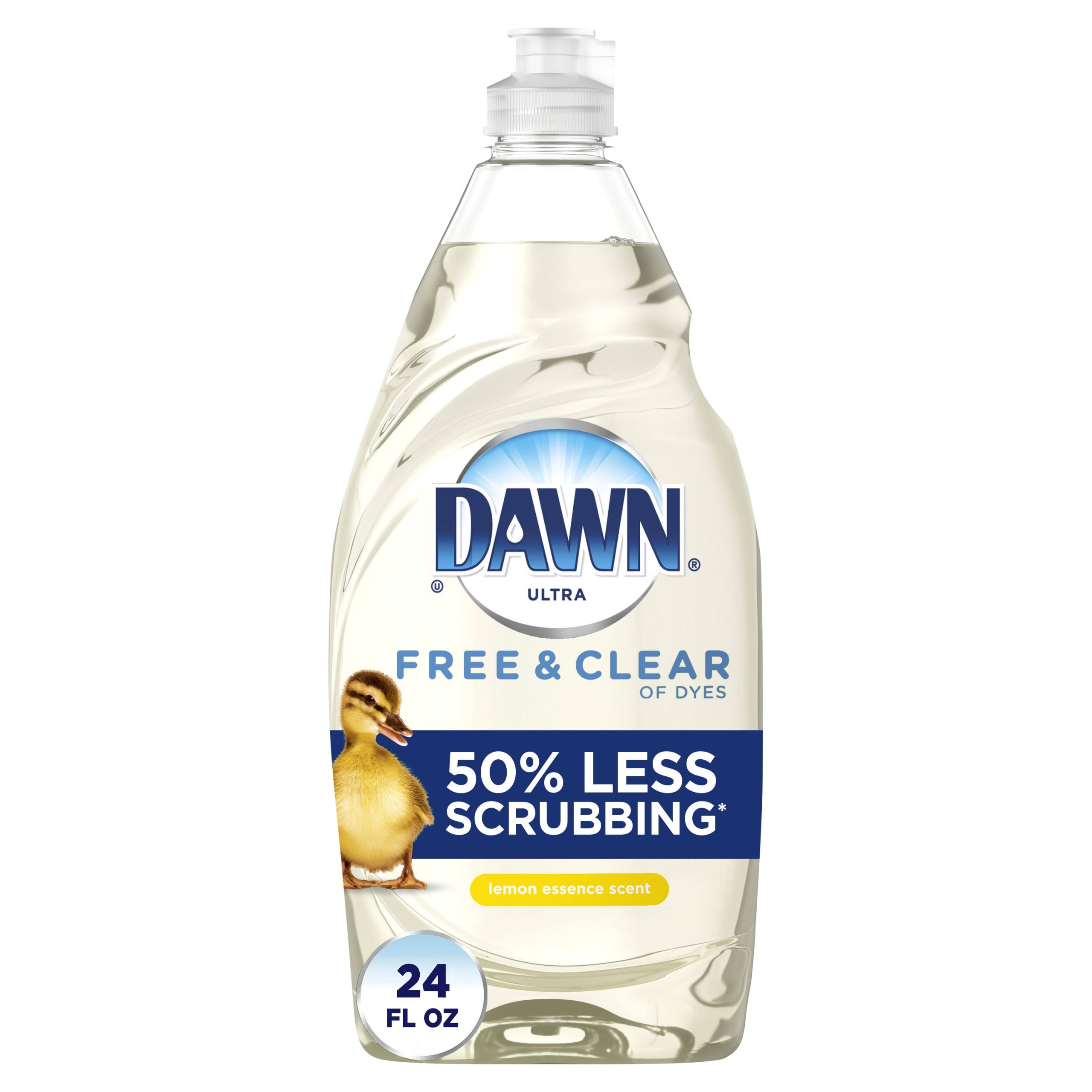 51cf3fa3adefae198fd8862781fa7f1a8580b46f9b26fa919731d7f4e6a1d4f0.jpg Dawn Ultra Dishwashing Liquid, Lemon Essence Scent, Free & Clear - 709 ml - Image 1