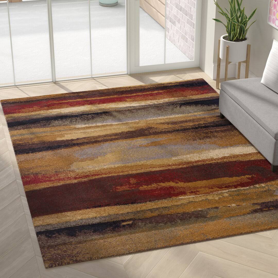 51e13be9dc219a9a9ed1e39027a80bf1374c7aa3a06059be41f6ce797b382cbb.jpg Ebern Designs Hartle Brown/Beige Area Rug Size: 5'3 inch x 7'3 inch - Image 1