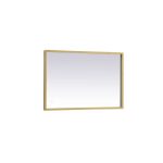 Piche inch LED Mirror with Adjustable Color Temperature 3000K/4200K/6400K Mercury Row Finish: Brass, Size: 20" x 30"