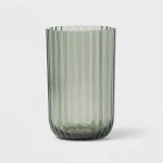 16oz Plastic Ribbed Tall Tumbler Green - Threshold