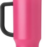 Owala Stainless Steel Triple Layer Insulated Travel Tumbler with Spill Resistant Lid, Straw, and Carry Handle, BPA Free, 40 oz, Pink (Watermelon