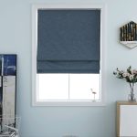 Belmar Washable Cordless Room Darkening Woven Fabric Roman Shades for Windows Pull-Down Blind for Home, Bedroom, Living Room, Kitchen, Two-Tone
