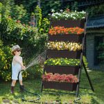 G Taleco Gear Vertical Garden Planter, 5 Tiers Vertical Raised Garden Bed Metal Elevated Herb Planter Box Vegetable Flower Planters for Patio Deck