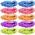 Tamicy Mop Slippers Shoes 5 Pairs (10 Pieces) - Microfiber Cleaning House Mop Slippers Floor Cleaning Tools Shoe Cover Soft Washable Reusable