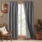 Dearfoams Energy Efficient Total Blackout Curtain Window Panel Set of 2, 37" x 95" Charcoal